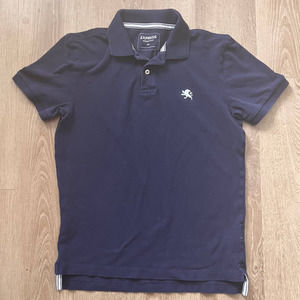 Express Navy Pique Polo Shirt in Small